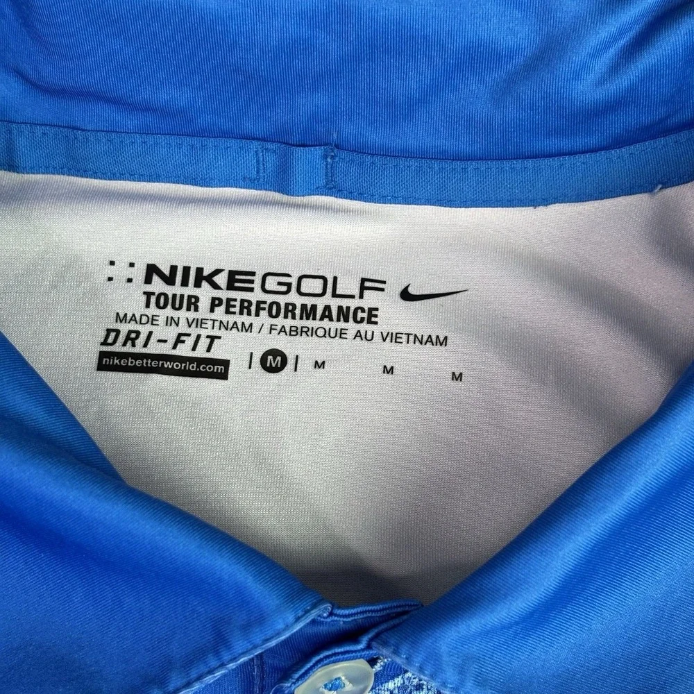 Nike‎ Golf Tour Performance Dri-Fit Polo Shirt Men's Medium Blue Short Sleeve